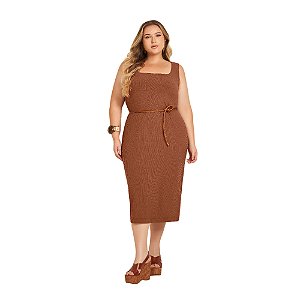 Vestido Lisamour Cavado Plus Size