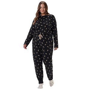 Pijama Cor Com Amor Manga Longa Plus Size