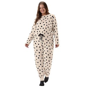 Pijama Cor Com Amor Manga Longa Plus Size