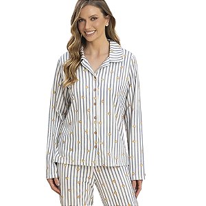 Pijama Lua Encantada Manga Longa Com Abertura