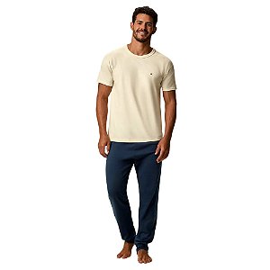 Pijama Malwee Manga Curta com Calça Masculino
