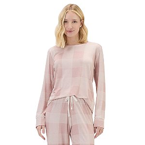 Pijama Cor Com Amor Manga Longa