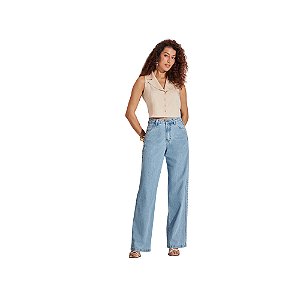 Calça Gatos e Atos Jeans Pantalona