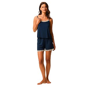 Pijama Malwee Feminino Regata Decote V Detalhe Renda