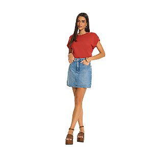 T-Shirt Doce Trama Manga Curta