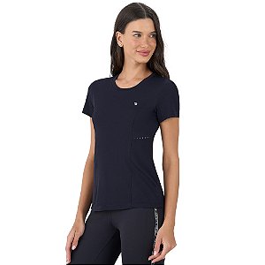 T-Shirt Alto Giro Com Tule
