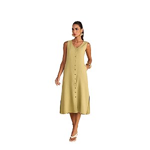 Vestido LeBlue Linho Midi