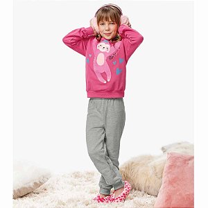 Pijama Malwee Longo Infantil em Moletom