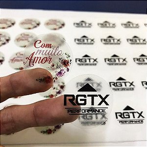 Adesivos Personalizados Transparente 8x8cm - Não Rasga E Pode Molhar