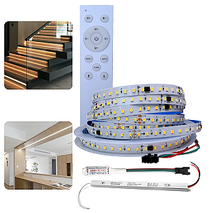 Fita Led Luz Sequencial De Correr 24v 5m + Controle + Fonte