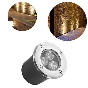 Balizador de Piso Led SMD 3w para Escada Deck Embutir Blindado