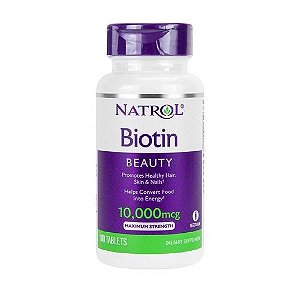 Biotin 10,000 mcg Maximum Strength 100 Tablets - NATROL