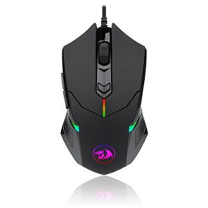 MOUSE GAMER REDRAGON BRANCOALA, RGB, 7200DPI, 6 BOTOES, PRETO, B703