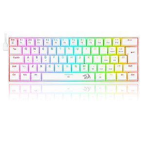 TECLADO MECÂNICO GAMER DRAGONBORN RGB BRANCO SWITCH ABNT2