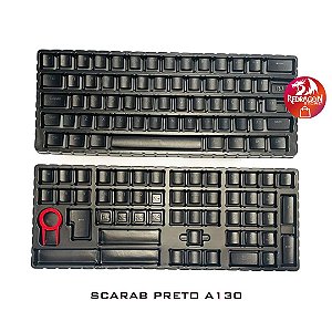 JOGO COMPLETO DE TECLAS  SCARAB PBT PRETO ABNT-2