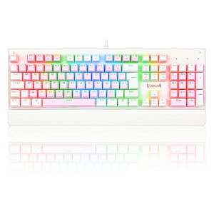 TECLADO MECANICO GAMER KALA RGB ROSA COM BRANCO SWITCH ABNT2