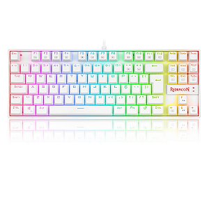 TECLADO MAGNÉTICO GAMER REDRAGON KUMARA PRO RGB BRANCO