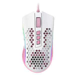 MOUSE GAMER REDRAGON STORM RGB BRANCO COM ROSA