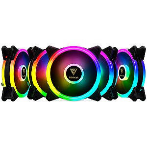 Kit com 5 fans Gamdias Aeolus M2-1205R RGB 120mm