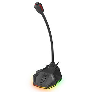 Microfone Redragon Stix Preto RGB