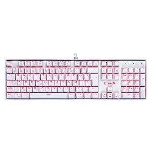 Teclado Redragon Mitra K551W Single Color White ABNT2