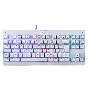 Teclado Redragon Lunar Dark Avenger K568W RGB White ABNT2