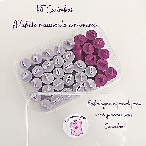 Kit de Carimbos Letras e números