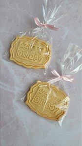 Cortador de biscoito com carimbo Aceita ser meu/minha Dindo/a?