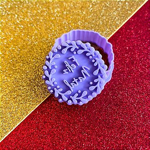 Cortador de biscoito com carimbo Guirlanda Feliz Natal