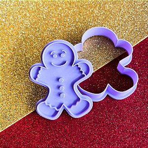 Cortador de biscoito com carimbo de natal Ginger