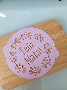 Estêncil para Topo de Bolo Feliz Natal