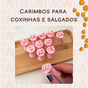 Carimbo de Salgado e coxinha