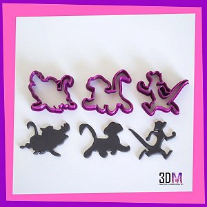 Cortador Rei Leão - kit com 3 silhuetas