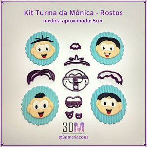 Cortador Turma da Mônica - rostos