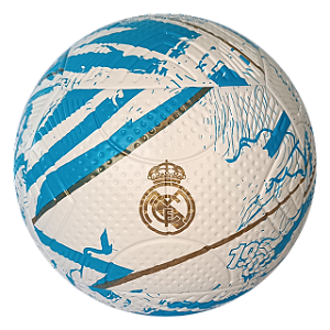 Bola Futebol Real Madrid Nº 5 Azul com Dourada Retrô “1902” Original e Licenciada