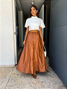 Saia couro valencia caramelo