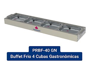 Buffet Refrigerado Salada 04 Cubas PRBF-40 - Progas