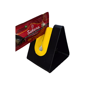 Abridor para Sache Katchup Triangulo de Mesa Kit C/ 06 Preto com Amarelo - Khort