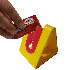 Abridor para Sache Katchup Triangulo de Mesa Kit C/ 06 Amarelo com Vermelho - Khort