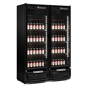 Refrigerador Vertical Conveniência Carnes e Bebidas 2 Portas GCBC-950 LB PR 220v - Gelopar