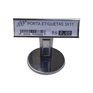 Porta Etiqueta De Preço Para Gôndola Base Inox 3x11cm - Kana