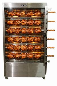 Frangueira 30 frangos Infra vermelho Gás 6 espetos 127/220v FRG06 Croydon