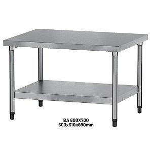 Bancada de Apoio 60x70 Total Inox BA 600/700 I - Metalcubas