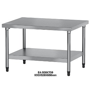 Bancada de Apoio 90x70 Total Inox BA 900/700 I - Metalcubas