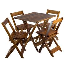 CONJUNTO DE MESA C/ 4 CADEIRAS 70X70 - INCOBEL