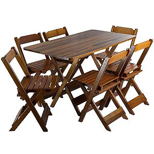 CONJUNTO DE MESA C/ 6 CADEIRAS 1,20X70 - INCOBEL