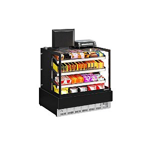 Vitrine Neutra Aberta Caixa Conveniência Gourmet MGEX-100 PR - Gelopar