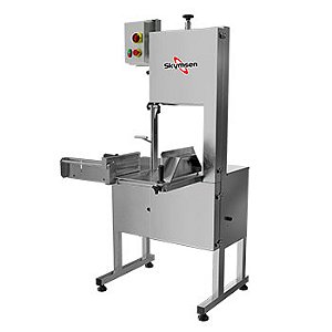 SERRA FITA PARA CARNE INOX, COM EMPURRADOR, MESA MÓVEL, REGULADOR DE CORTE, LÂMINA 2.820 mm, HEAVY DUTY SFL-282HD 220V - Skymsen