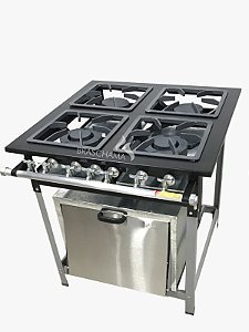 FOGÃO 30X30 4 BOCAS P 6,5 CM COM FORNO - BRASCHAMA