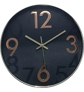 Relógio de Parede Donum Preto com Dourado 30,5x4,3 cm – Lyor